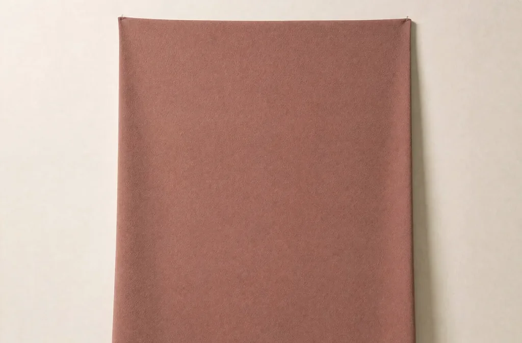 Viscose crepe, pinned flat against a plain backdrop.